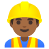 man construction worker, medium-dark skin tone